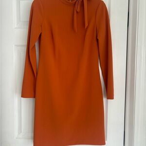 Calvin Klein Orange Long Sleeve Dress